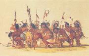 George Catlin War Dance oil on canvas